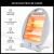 Estufa Halogena Aitech 800w Bajo Consumo Base Plegable - Alianza Importaciones