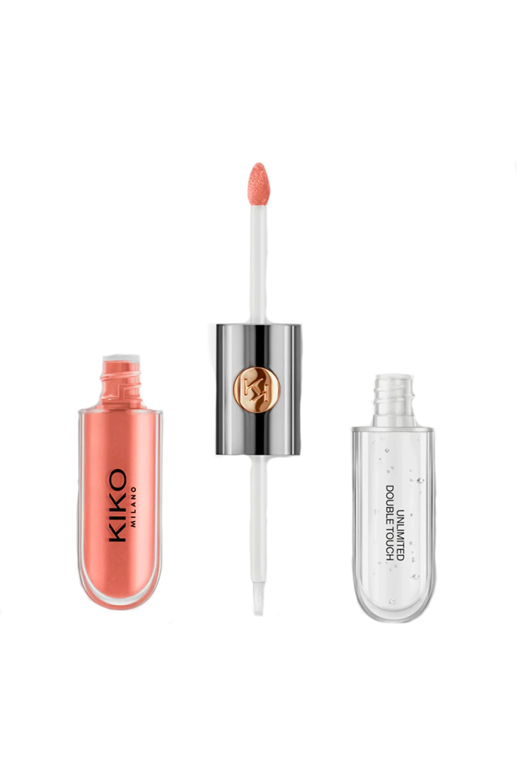 KIKO MILANO Unlimited Double Touch Burnt Tangerine – Labial Líquido de Larga Duración con Brillo Sellador 6 ml