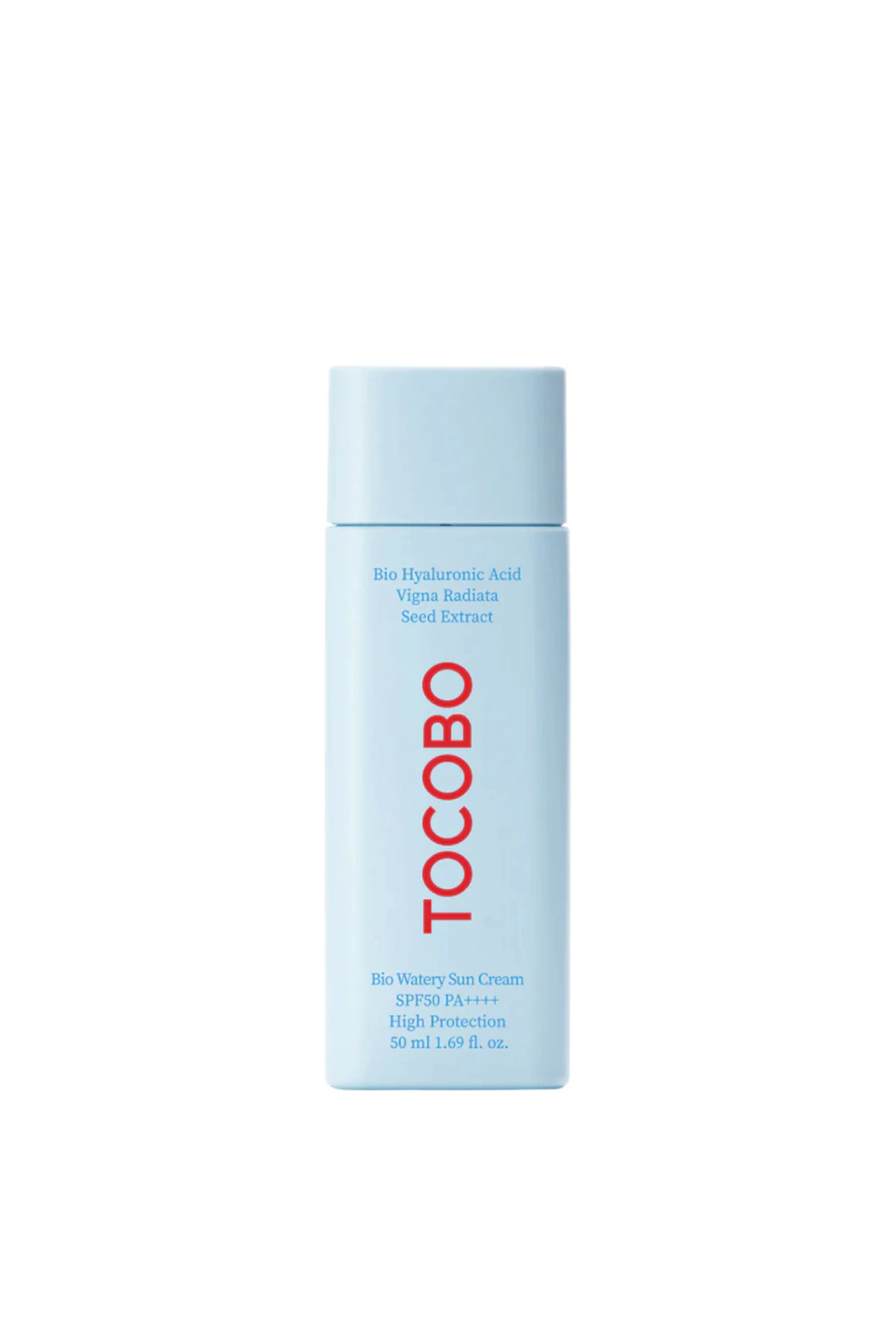 TOCOBO Bio Watery Sun Cream SPF 50+ PA++++ 50 ml – Protector Solar Vegano e Hidratante con Ácido Hialurónico