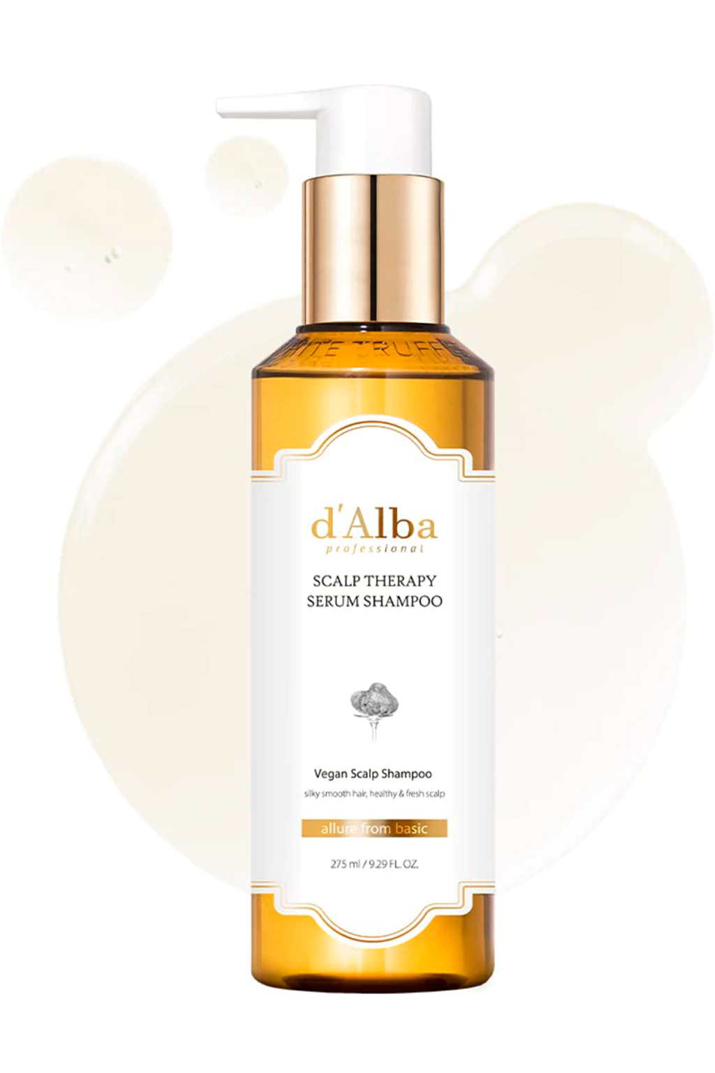 d’Alba Shampoo Terapia Capilar Reparadora con Sérum – Fórmula Vegana Suave 275 ml