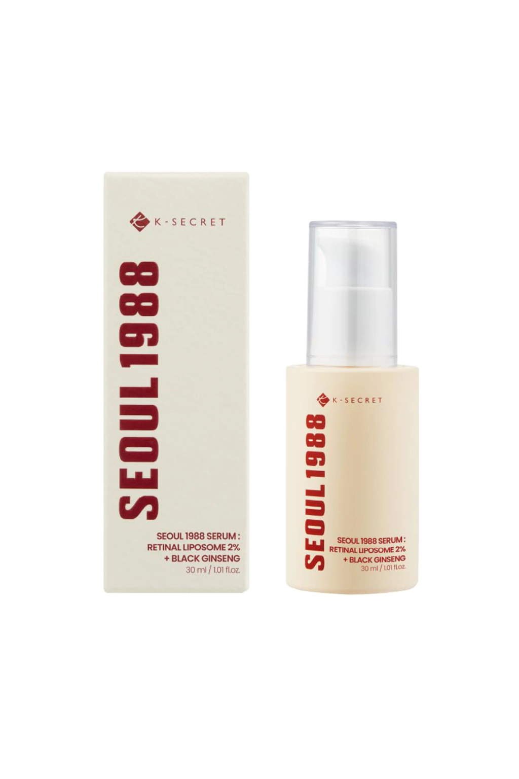 KSECRET SEOUL 1988 Retinal Serum 30 ml – Sérum Antiedad con Retinal Liposome 2%, Ginseng Negro y Péptidos