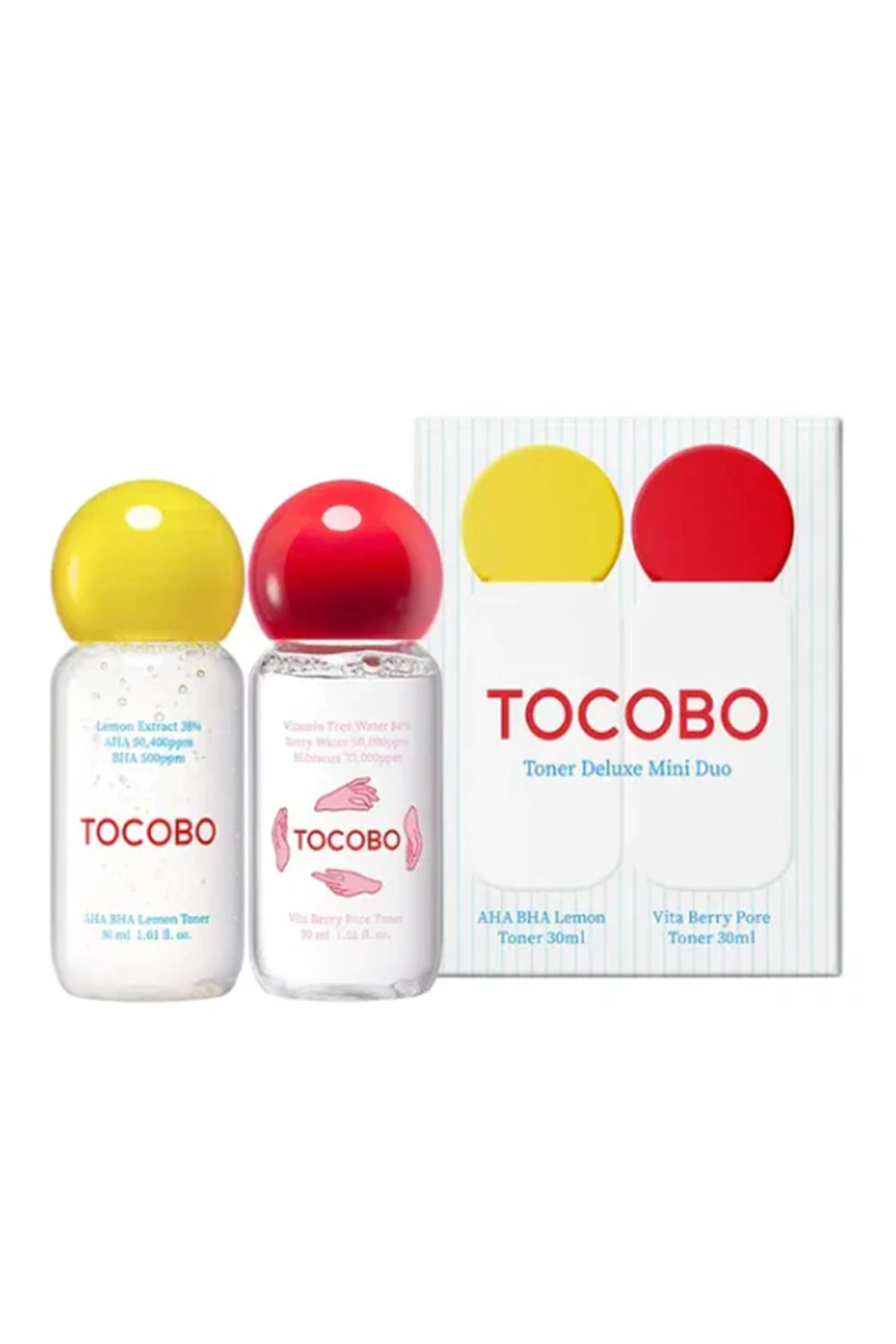 TOCOBO Toner Deluxe Mini Duo Set – Set de Toners Exfoliante e Iluminador 2x30 ml