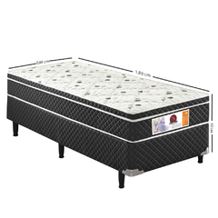 Cama Box Solteiro Mola Bonnel Conjugado 50Cm 88x188x50 Inmetro - comprar online