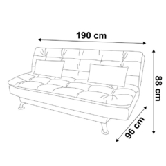 Sofá-Cama 3 Lugares Casal Premium ii Suede Café na internet
