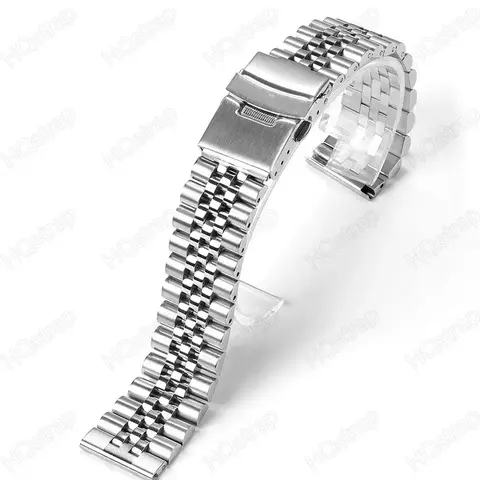 Pulseira de aço inoxidável de extremidade reta