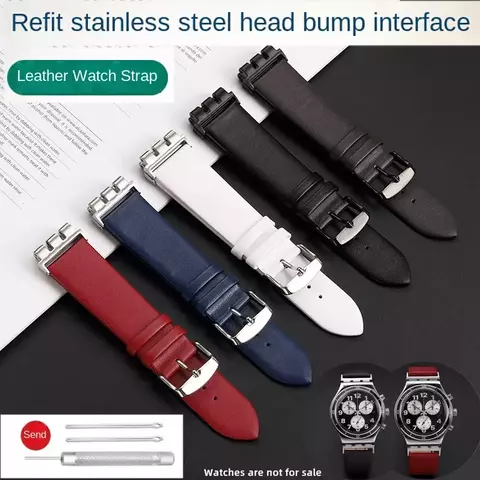 Pulseira para swatch de borracha com adaptador de metal