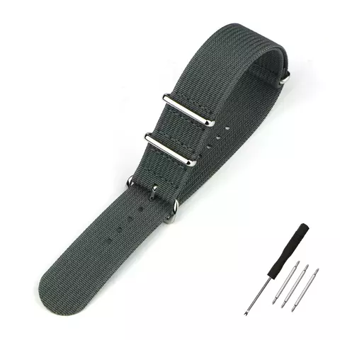 Pulseira de relógio Nylon com nervuras
