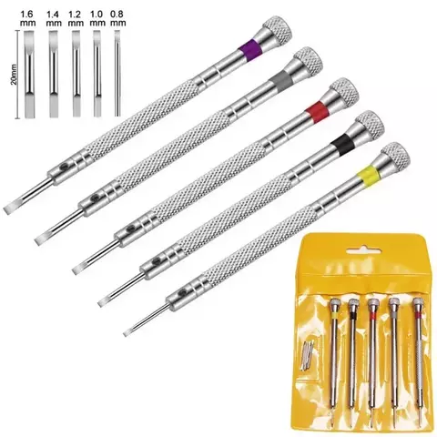 Chave de fenda de aço de 0.8-1.6mm para reparo de relógio portátil