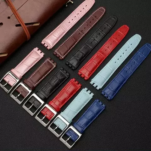 Pulseira de couro de vaca para swatch