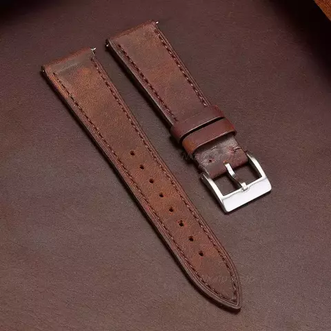 Pulseira de relógio de couro vintage