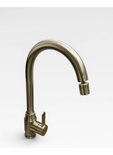 Canilla Griferia Monocomando Satinada Mesada Pico Movil 360º