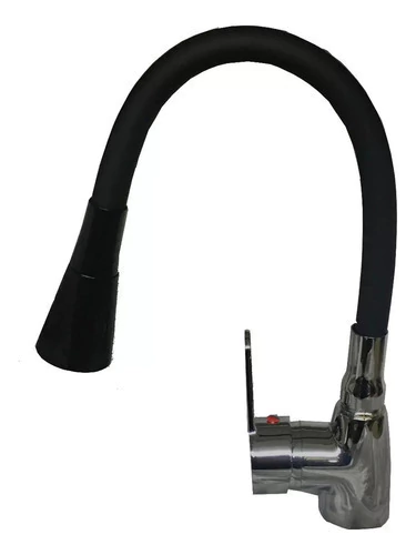 Canilla Negra Monocomando Flexible Lluvia Griferia Duchador - comprar online