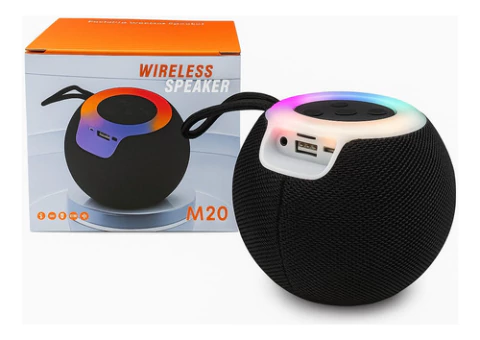 Mini Esfera Parlante Bluetooth Portátil Recargable Luces Fm