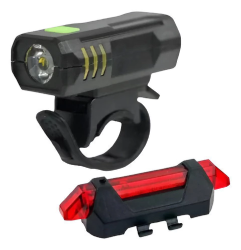 Set Luz Bici Delantera Y Trasera Roja Blanca Usb Recargable