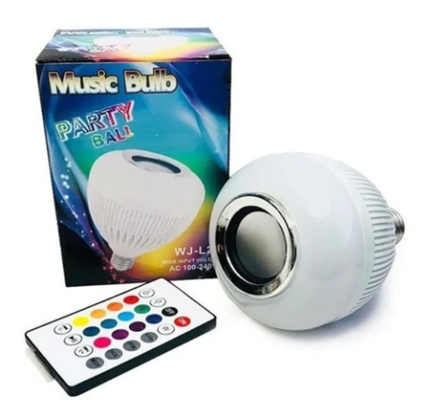 Lampara Led Rgb Parlante Bluetooth Colores Foco