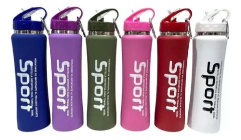 Botella Térmica Engomada 600ml Tipo Termo Acero Inox Deport - comprar online