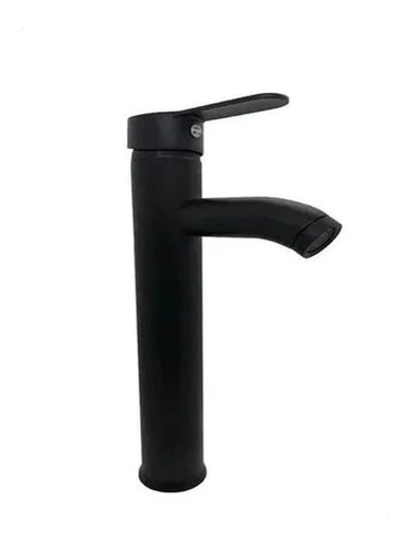 Canilla Negra Griferia Monocomando Lavatorio Alta Tubo