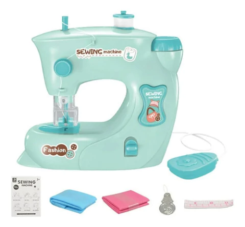 Mini Maquina De Coser Infantil Con Led Juguete A Pila