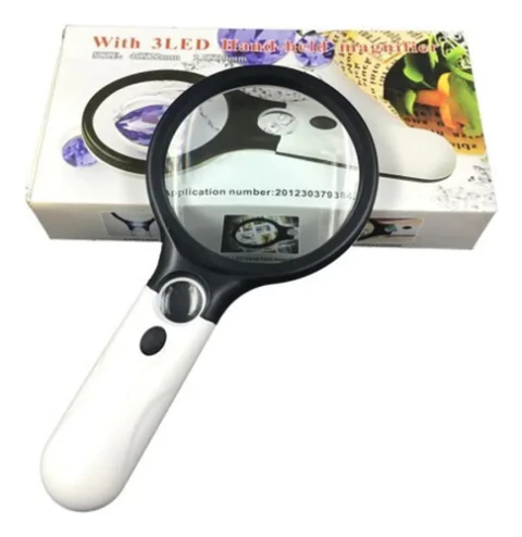 Lupa De Mano Lectura 3 Led A Pilas