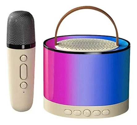 Parlante Y Microfono Karaoke Portatil Inalambrico Bt Usb