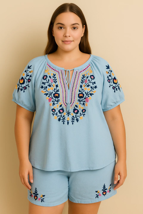 Bata Bordada Boho Cod:2088 - comprar online