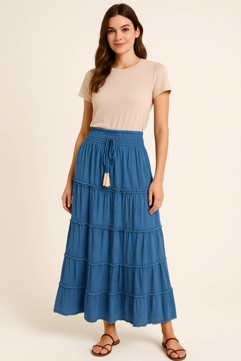 Saia Boho renda Virgínia - comprar online