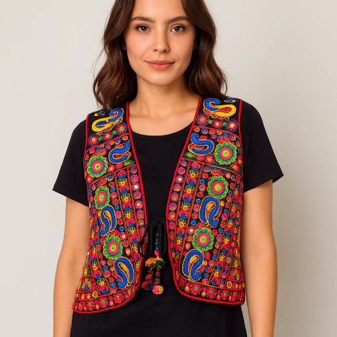 Colete Curto Boho Cod:Lenita - comprar online