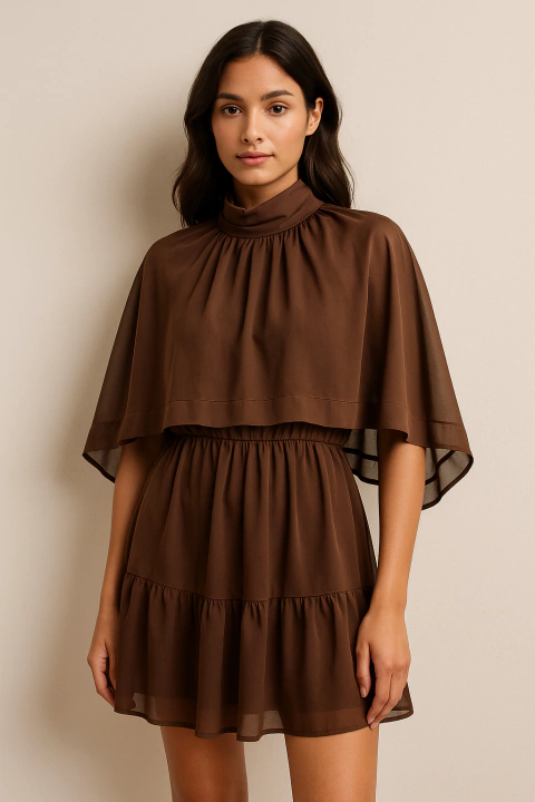 Vestido Capa crepe de chifon Cod:5030