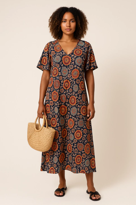 Vestido Trapézio mandala