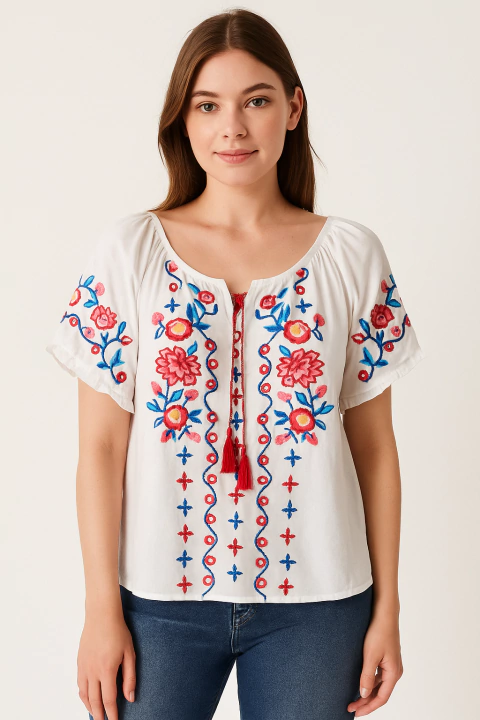 Bata Cod:2082 Bordado Boho - comprar online