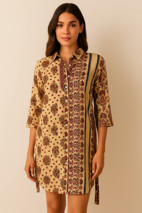 Vestido Chemise Bordado - comprar online