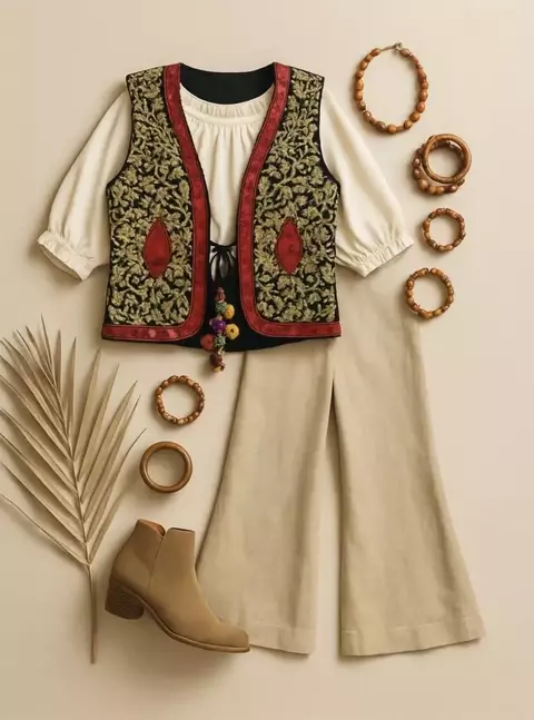 Colete curto Boho - comprar online