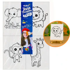 4 Telas para Pintura Kit Africa