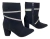 Bota Feminina Cano Curto Napa Preta Brilho - comprar online