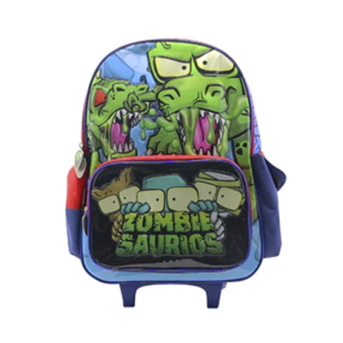 MOCHILA INFANTIL ZOMBIES 18 PULGADAS CON CARRO 13/OM320 - comprar online