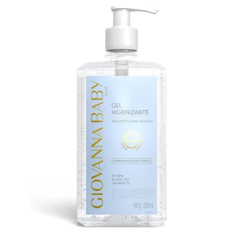 Giovanna Baby Gel Higienizante Blue 500ml Álcool 70% Mãos