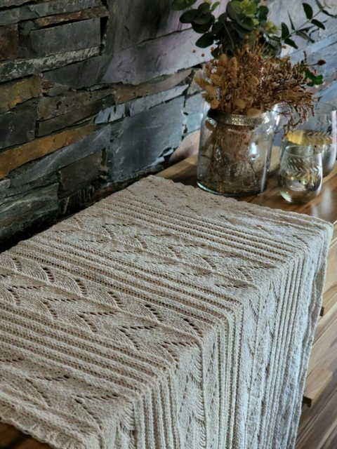 Manta Tejida Beige 1,87 x 0,88 Aprox - comprar online