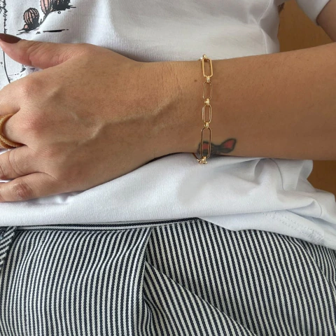 Pulseira Liso - Dourado