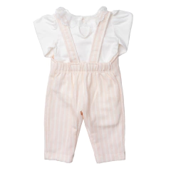 Jardineira Bebê Jardins de Luxemburgo com Body - Grow Up - Mimagi Kids