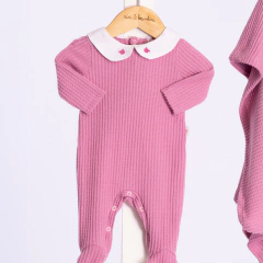 Saída Maternidade Rosa Tricô e Manta Nini & Bambini Presente - comprar online