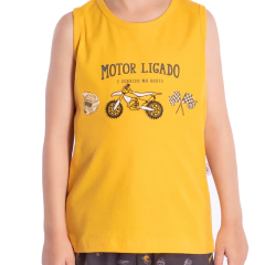 Conjunto Infantil Jaca Lelé Moto Moror Ligado Amarelo Menino - comprar online