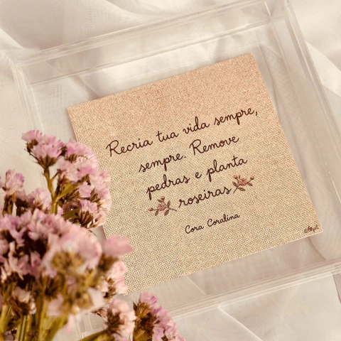 Recria tua vida sempre ✦ Fine Art em Moldura Acrílica