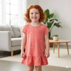 Vestido bloom c/volados m/cortas - comprar online