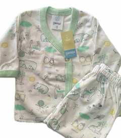 conjunto batita y ranita de algodon estampado con animales-Gamisé en internet
