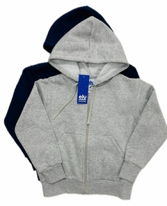 Campera frisada con capucha y bolsillos -niños - CORRIENTES COMERCIAL