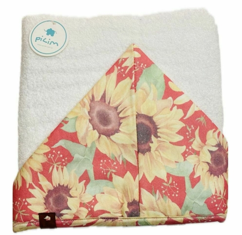 Toallon con capucha-estampa de flores