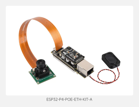 Esp32-p4 400mhz 32m Flash Poe Eth + Rpi Cam + Mic + Parlante