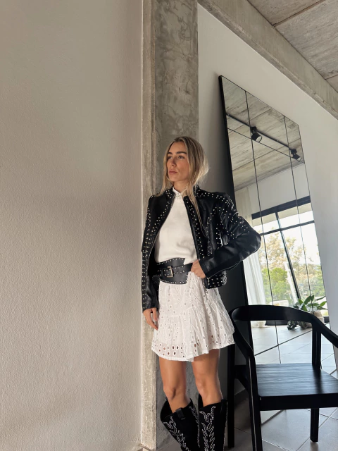 Campera cuero - Sol - - comprar online