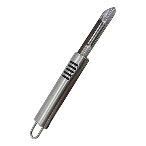 PELA PAPAS VERTICAL CON MANGO ACERO 19cm