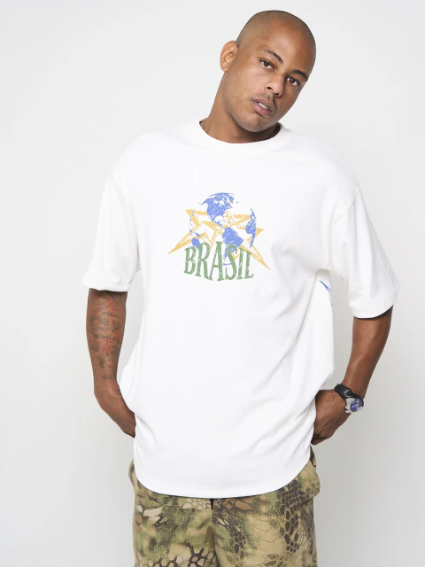 CAMISA OVERSIZED WORLD I OFF WHITE